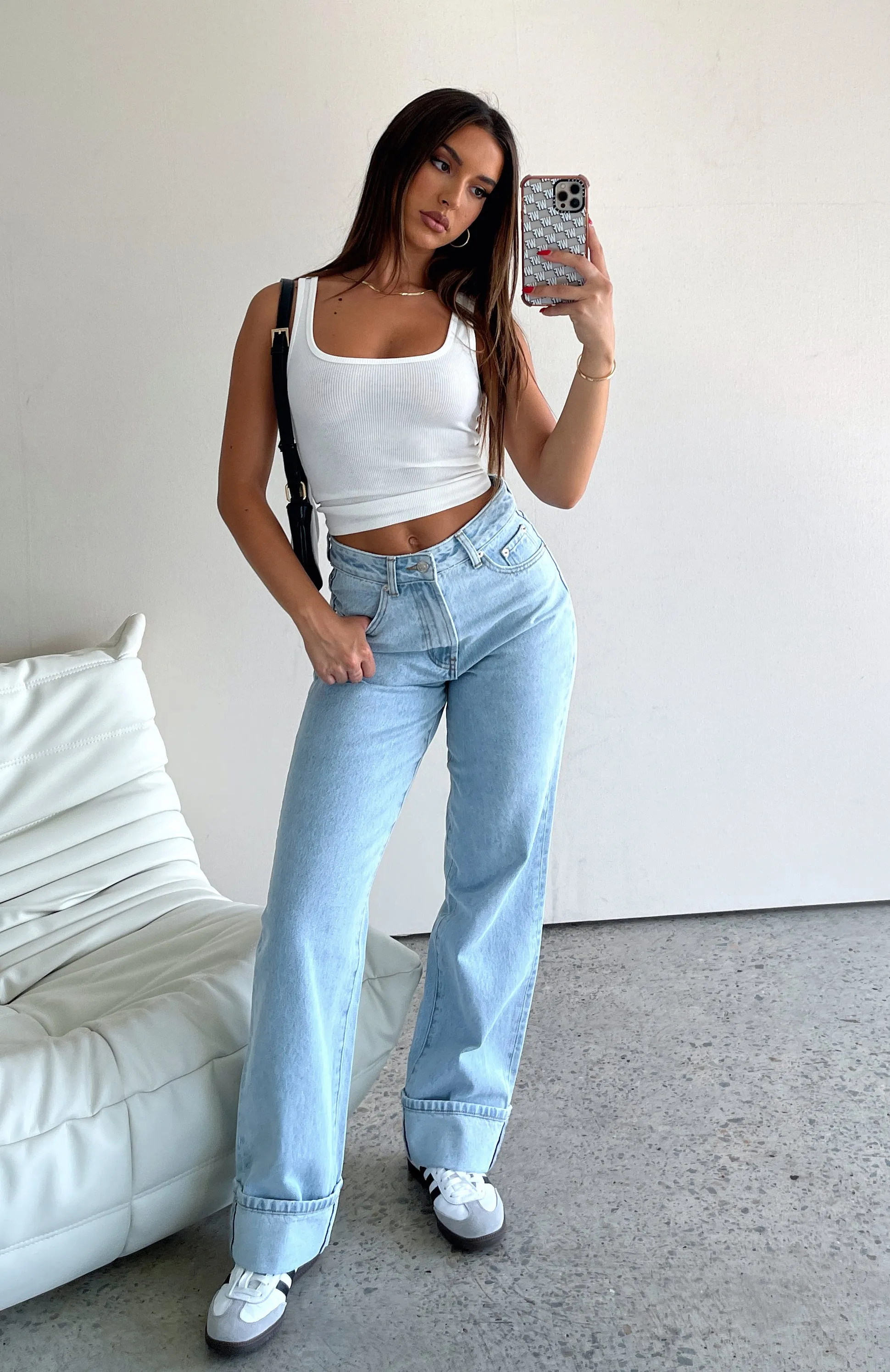 Light Blue Blair High-Rise Wide-Leg Jeans for Women