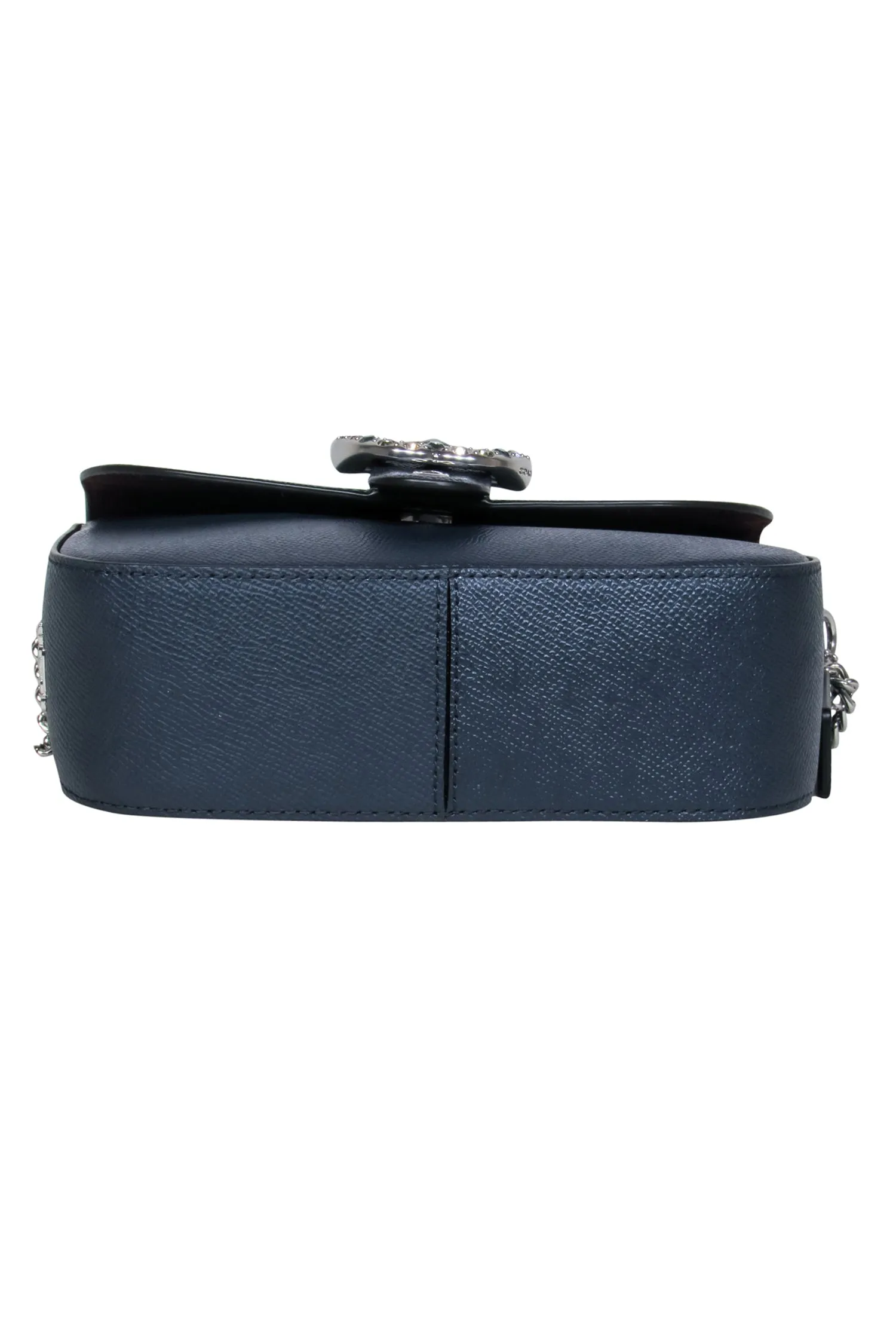 Coach - Green & Navy Foldover Apple Buckle w/ Chain Strap Crossbody Bag