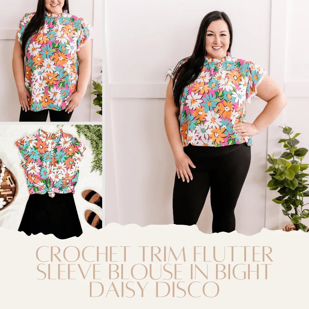 Daisy Disco Flutter Sleeve Top