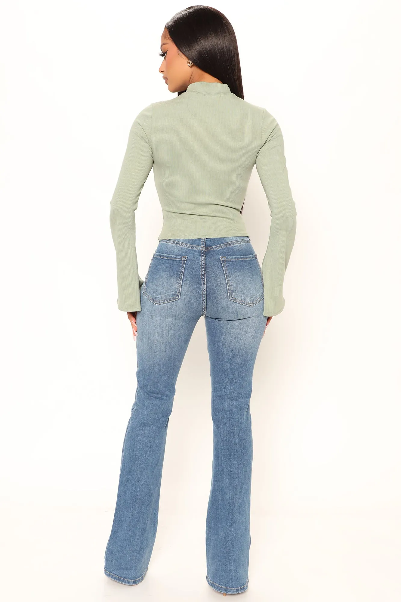 Josie Bell Sleeve Top - Sage