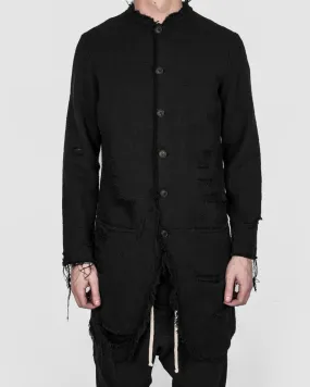 Long raw blazer
