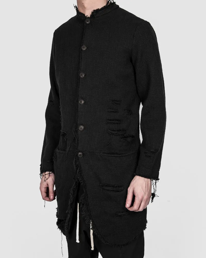 Long raw blazer
