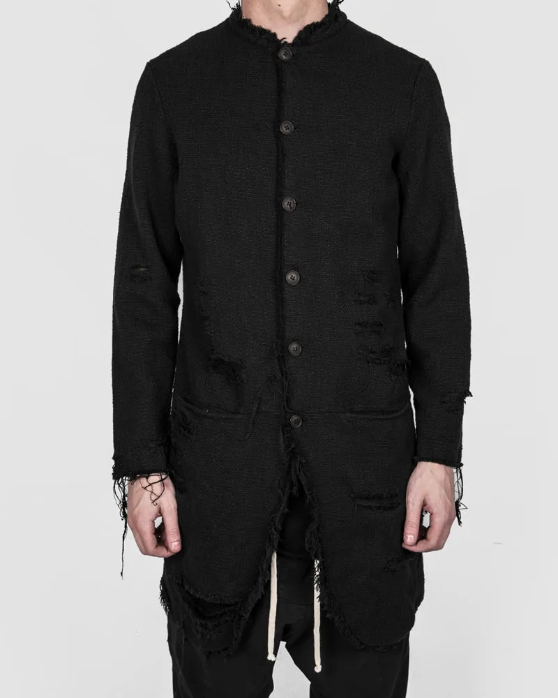 Long raw blazer