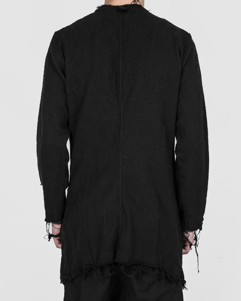 Long raw blazer