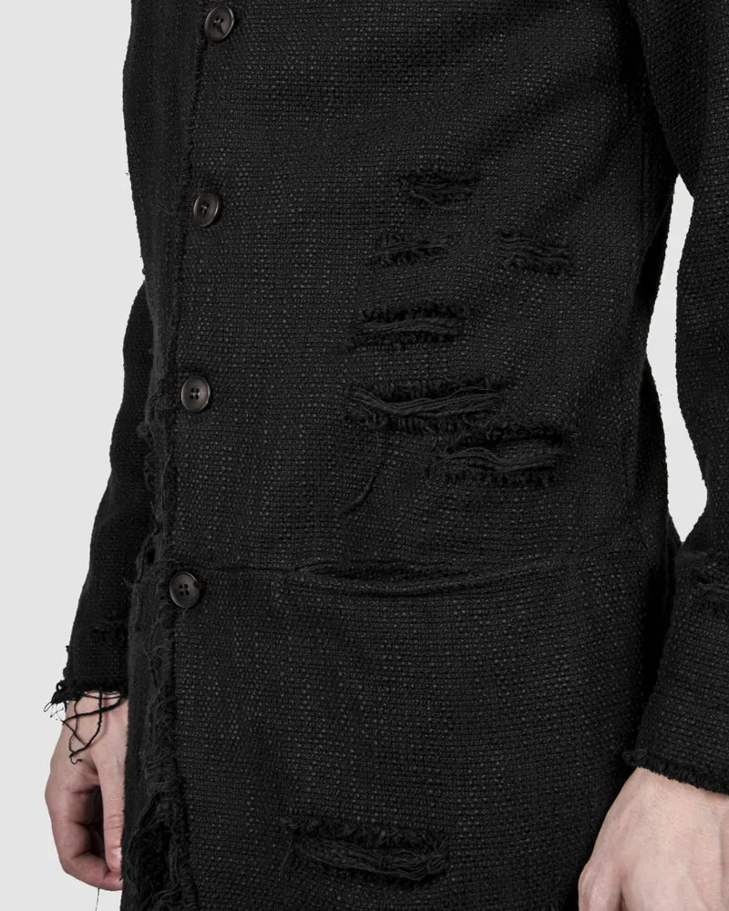 Long raw blazer