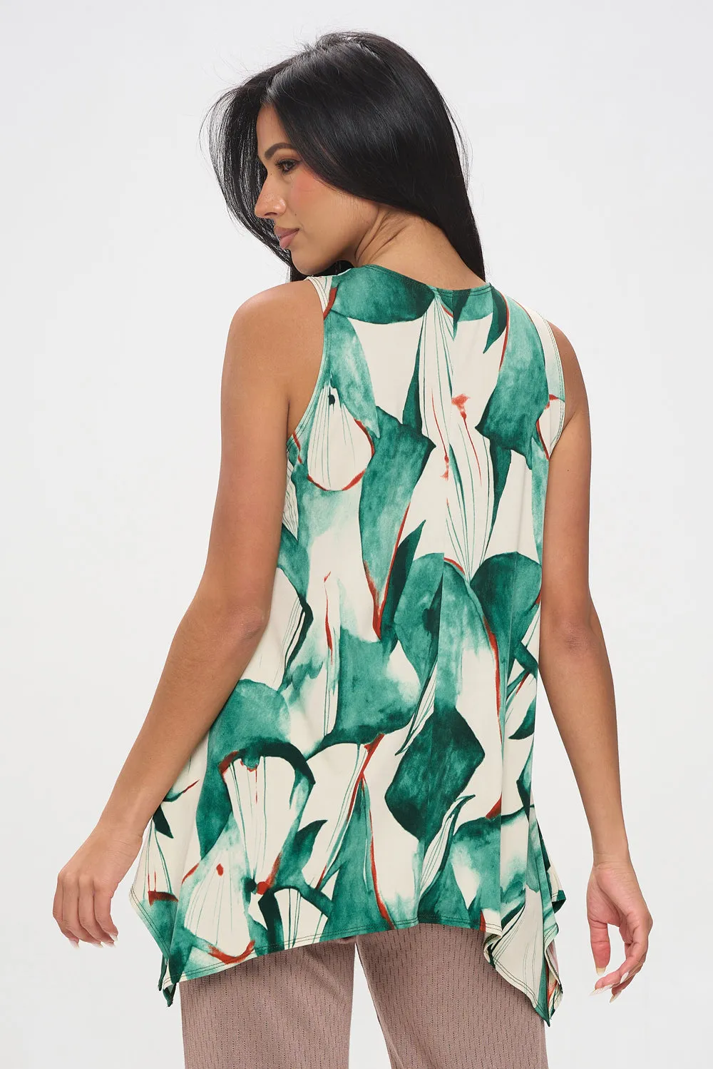Print Shark Bite Hem Tank- 2057HT-TRP1-W336