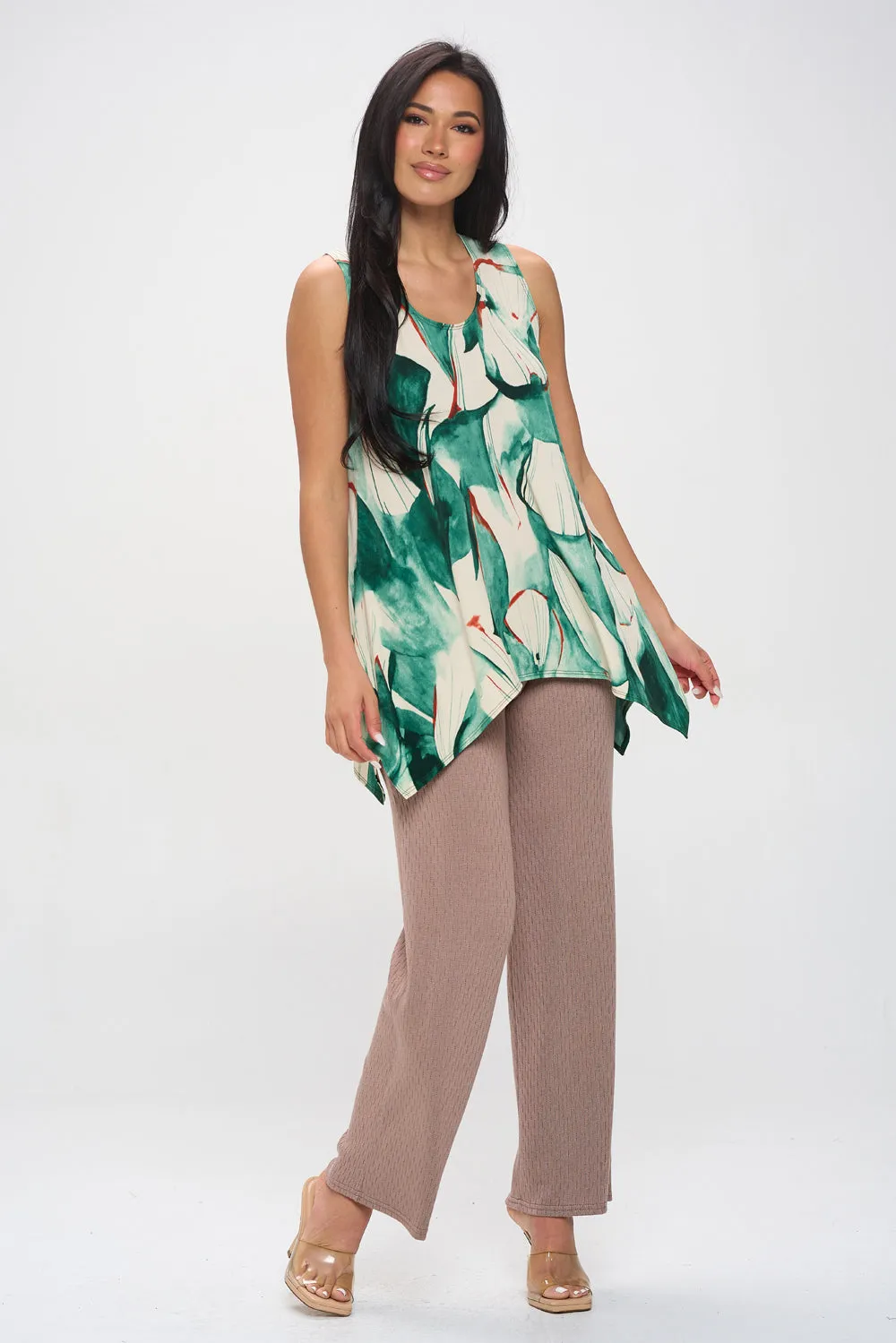 Print Shark Bite Hem Tank- 2057HT-TRP1-W336