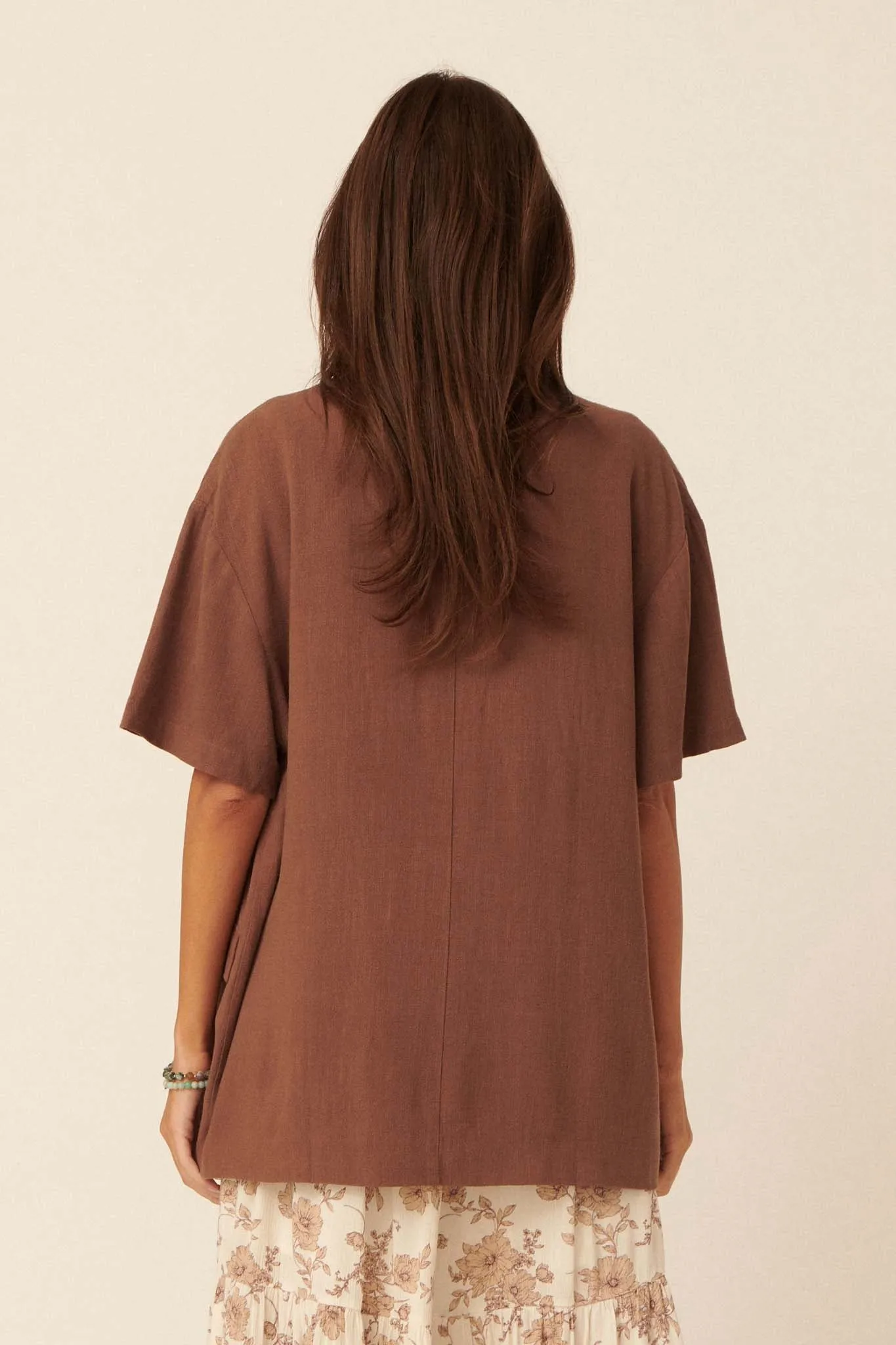 Right on Time Oversized Short-Sleeve Blazer