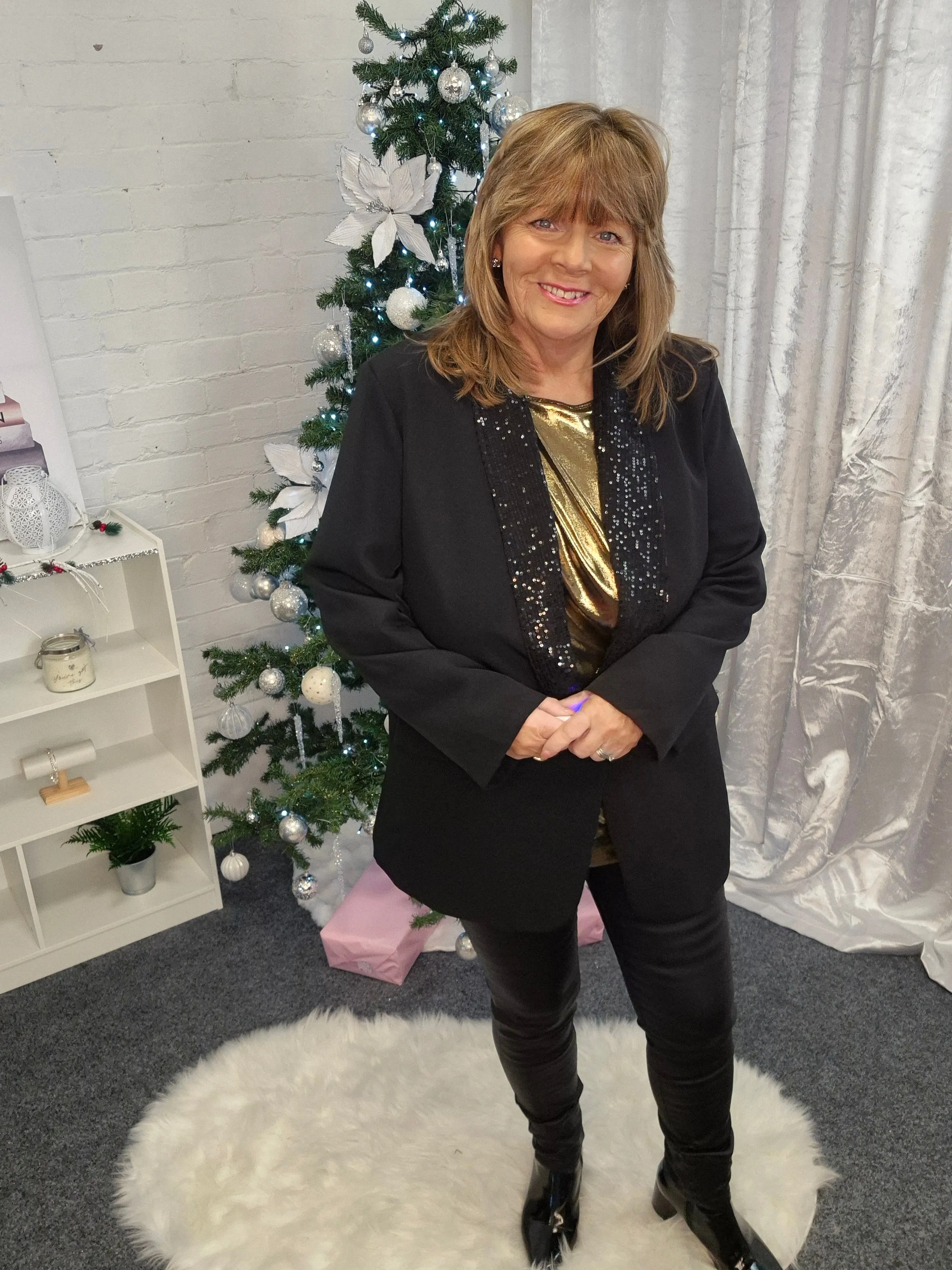 Ritz Sequin Blazer (Curvy) - (choose your Colour)