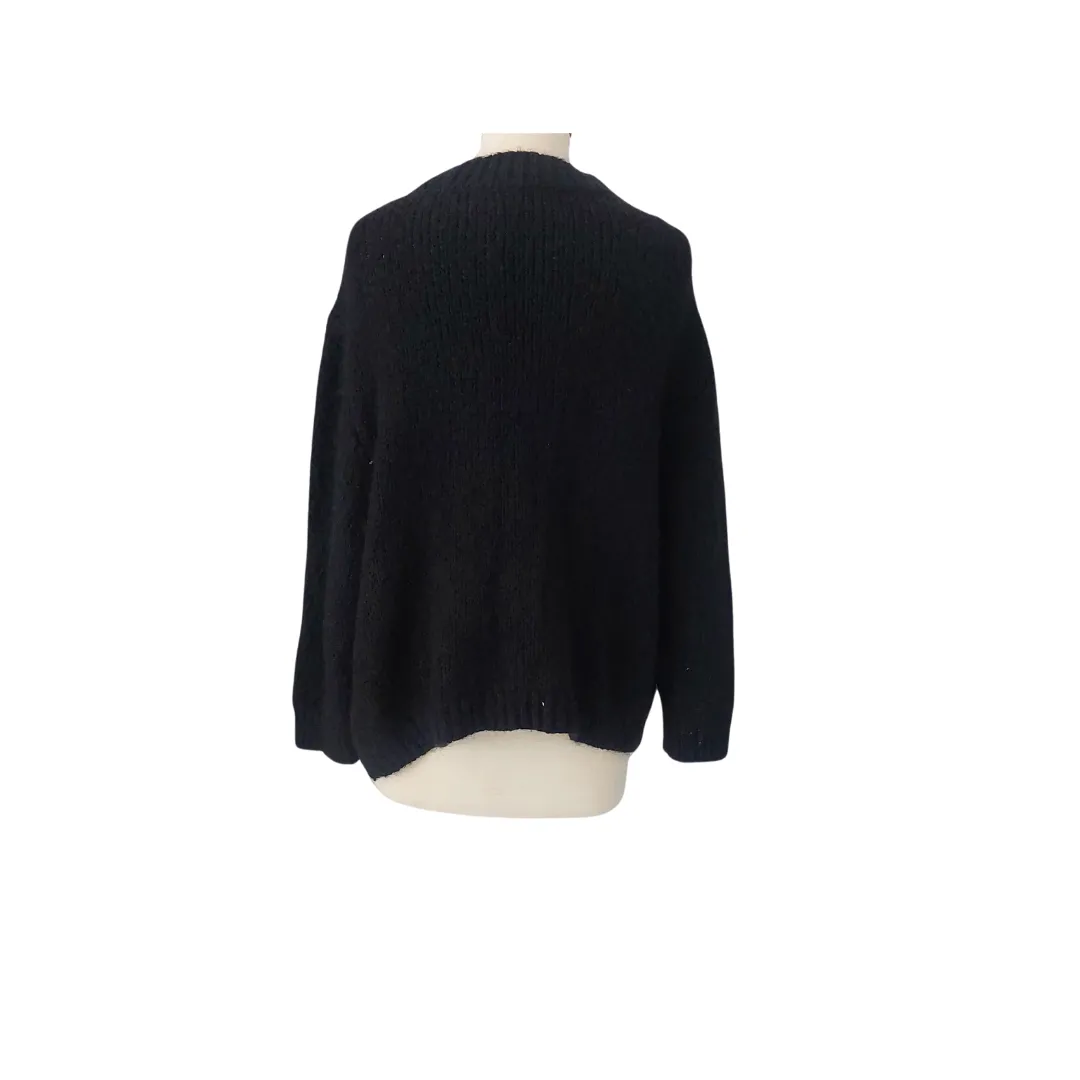ZARA Black High-neck Knit Sweater | Gently used |